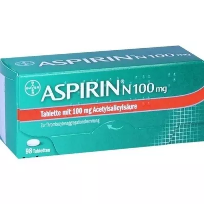 ASPIRIN N 100 mg tabletter, 98 stk