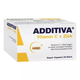 ADDITIVA Vitamin C+Zink depotkapsler, kampanjepakke, 80 stk