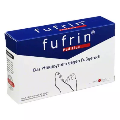 FUFRIN PediFlex pleiesokk + salve størrelse 43-46, 2X5 g