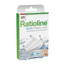 RATIOLINE aqua Shower Plaster Plus 5x7 cm steril, 5 stk