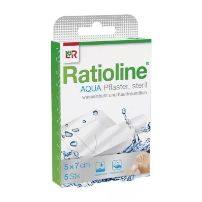 RATIOLINE aqua Shower Plaster Plus 5x7 cm steril, 5 stk