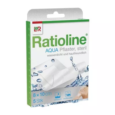 RATIOLINE aqua Shower Plaster Plus 8x10 cm steril, 5 stk