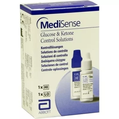 MEDISENSE Kontr. løsning glukose + ketoner H/L, 2 fl