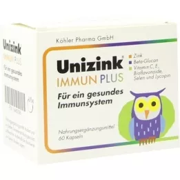 UNIZINK Immune Plus-kapsler, 1 X 60 kapsler