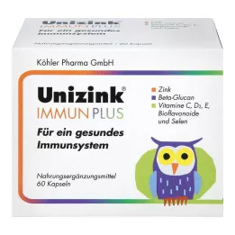 UNIZINK Immune Plus-kapsler, 1 X 60 kapsler