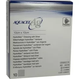 AQUACEL Ag 10x10 cm kompresser, 10 stk