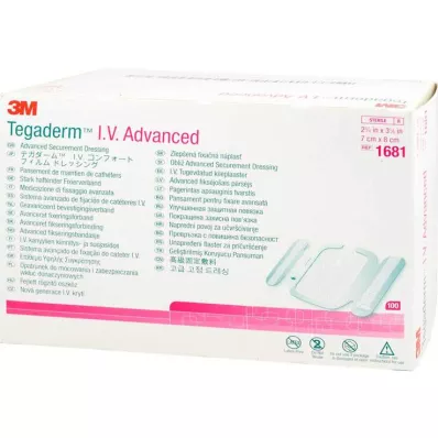 TEGADERM 3M I.V. Advanced Fixation V.7x8 cm 1681, 100 stk