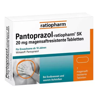 PANTOPRAZOL-ratiopharm SK 20 mg enterotablett, 7 stk PANTOPRAZOL-ratiopharm SK 20 mg enterotablett, 7 stk