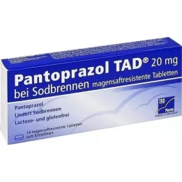 PANTOPRAZOL TAD 20 mg b.Sodbrenn. magesafttabletter, 14 stk
