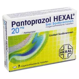 PANTOPRAZOL HEXAL b.Magetabletter mot halsbrann, 7 stk