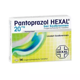 PANTOPRAZOL HEXAL b.Magetabletter mot halsbrann, 14 stk