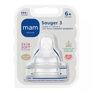 MAM Smokk størrelse 3 6+ måneder silikon, 2 stk MAM Smokk størrelse 3 6+ måneder silikon, 2 stk