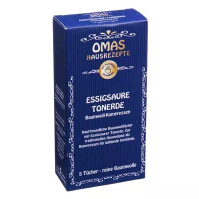 ESSIGSAURE TONERDE Bomullskompresser, 5 stk ESSIGSAURE TONERDE Bomullskompresser, 5 stk