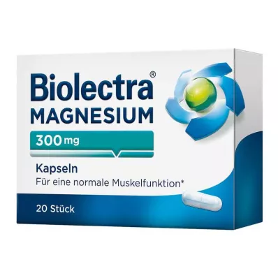 BIOLECTRA Magnesium 300 mg kapsler, 20 kapsler BIOLECTRA Magnesium 300 mg kapsler, 20 kapsler