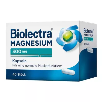 BIOLECTRA Magnesium 300 mg kapsler, 40 kapsler BIOLECTRA Magnesium 300 mg kapsler, 40 kapsler