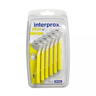 INTERPROX pluss mini gul mellomromsbørste, 6 stk