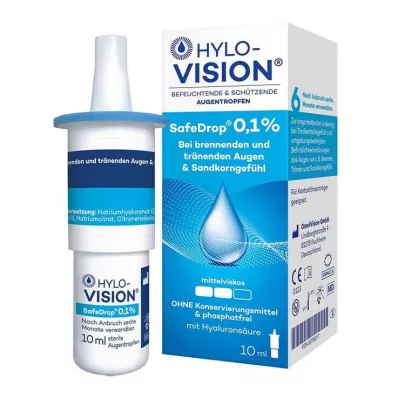 HYLO-VISION SafeDrop 0,1 % øyedråper, 10 ml