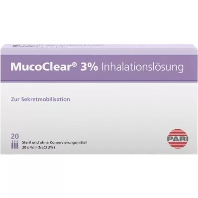 MUCOCLEAR 3 % NaCl inhalasjonsoppløsning, 20X4 ml