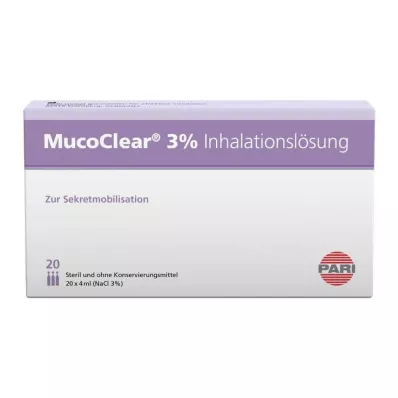 MUCOCLEAR 3 % NaCl inhalasjonsoppløsning, 20X4 ml MUCOCLEAR 3 % NaCl inhalasjonsoppløsning, 20X4 ml
