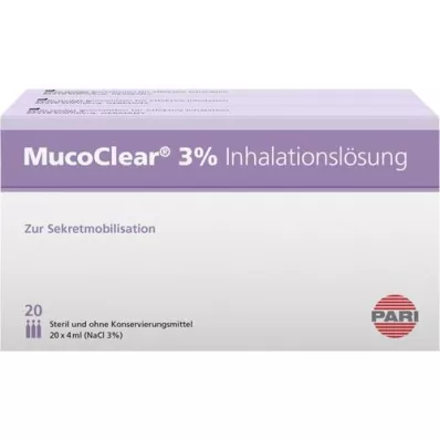 MUCOCLEAR 3 % NaCl inhalasjonsløsning, 60X4 ml