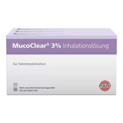 MUCOCLEAR 3 % NaCl inhalasjonsløsning, 60X4 ml MUCOCLEAR 3 % NaCl inhalasjonsløsning, 60X4 ml