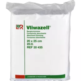 VLIWAZELL Absorberende kompresser, ikke-sterile, 20x25 cm, 25 stk