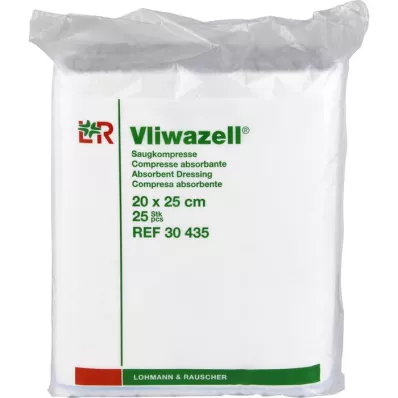 VLIWAZELL Absorberende kompresser, ikke-sterile, 20x25 cm, 25 stk