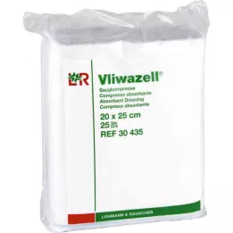VLIWAZELL Absorberende kompresser, ikke-sterile, 20x25 cm, 25 stk