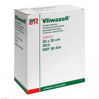 VLIWAZELL Absorberende kompresser sterile 20x20 cm, 30 stk VLIWAZELL Absorberende kompresser sterile 20x20 cm, 30 stk
