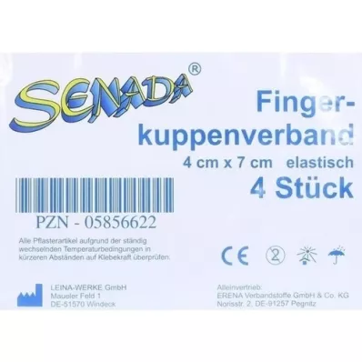 SENADA Fingertuppbandasje 4x7 cm, 4 stk