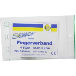 SENADA Fingerbandasje 2x12 cm, 4 stk