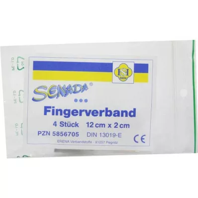 SENADA Fingerbandasje 2x12 cm, 4 stk SENADA Fingerbandasje 2x12 cm, 4 stk