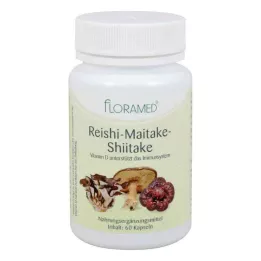 REISHI-MAITAKE-Shitake-kapsler som er bra for sunne celler, 60 stk
