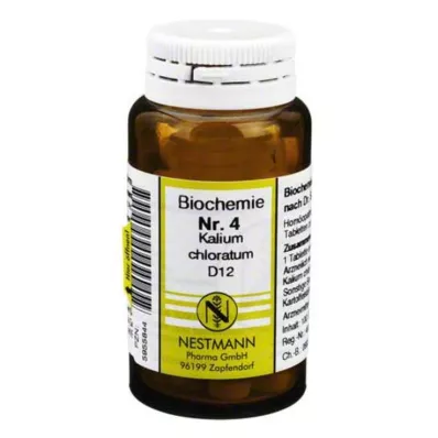 BIOCHEMIE 4 Kalium chloratum D 12 tabletter, 100 stk