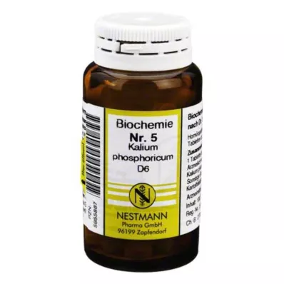 BIOCHEMIE 5 Kalium phosphoricum D 6 tabletter, 100 stk BIOCHEMIE 5 Kalium phosphoricum D 6 tabletter, 100 stk