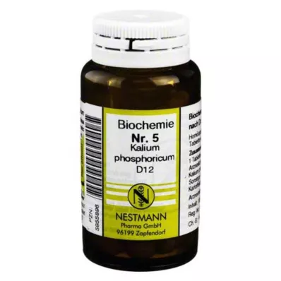 BIOCHEMIE 5 Kalium phosphoricum D 12 tabletter, 100 stk BIOCHEMIE 5 Kalium phosphoricum D 12 tabletter, 100 stk