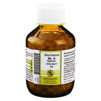 BIOCHEMIE 8 Natrium chloratum D 6 tabletter, 400 stk BIOCHEMIE 8 Natrium chloratum D 6 tabletter, 400 stk