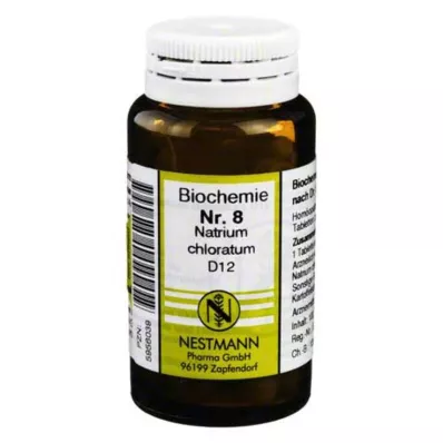 BIOCHEMIE 8 Natrium chloratum D 12 tabletter, 100 stk BIOCHEMIE 8 Natrium chloratum D 12 tabletter, 100 stk