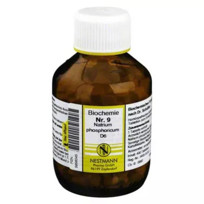 BIOCHEMIE 9 Natrium phosphoricum D 6 tabletter, 400 stk BIOCHEMIE 9 Natrium phosphoricum D 6 tabletter, 400 stk