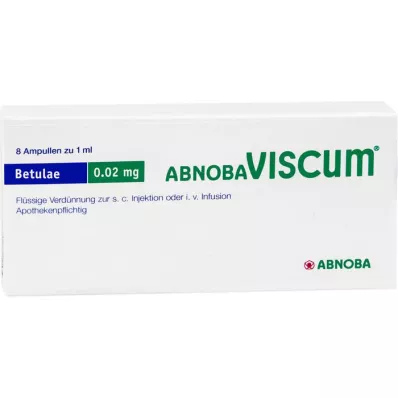 ABNOBAVISCUM Betulae 0,02 mg ampuller, 8 stk