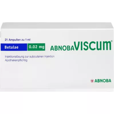 ABNOBAVISCUM Betulae 0,02 mg ampuller, 21 stk