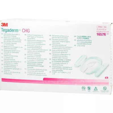 TEGADERM 3M CHG I.V. fikseringsbandasje 8,5x11,5 cm 1657R, 25 stk TEGADERM 3M CHG I.V. fikseringsbandasje 8,5x11,5 cm 1657R, 25 stk