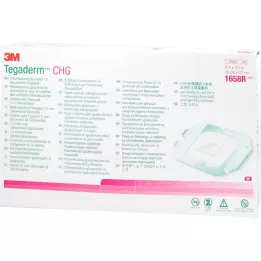 TEGADERM 3M CHG intravenøs fikseringsbandasje 10x12 cm 1658R, 25 stk