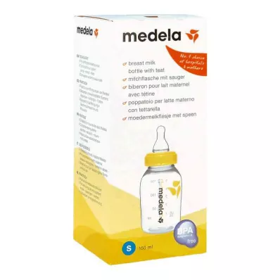 MEDELA Melkeflaske 150 ml med smokk, 1 stk MEDELA Melkeflaske 150 ml med smokk, 1 stk