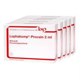 LOPHAKOMP Prokain 2 ml injeksjonsvæske, oppløsning, 50X2 ml