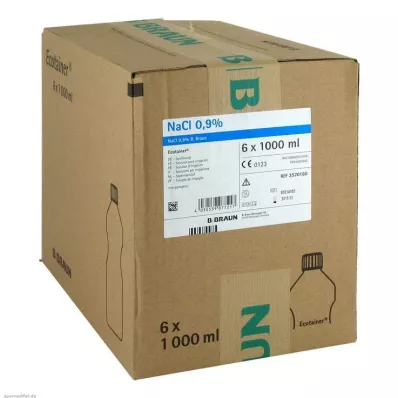 KOCHSALZLÖSUNG 0,9 % B.Braun Ecotainer skylleløsning, 6X1000 ml KOCHSALZLÖSUNG 0,9 % B.Braun Ecotainer skylleløsning, 6X1000 ml