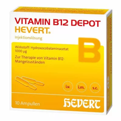 VITAMIN B12 DEPOT Hevert ampuller, 10 stk