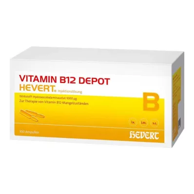 VITAMIN B12 DEPOT Hevert ampuller, 100 stk VITAMIN B12 DEPOT Hevert ampuller, 100 stk