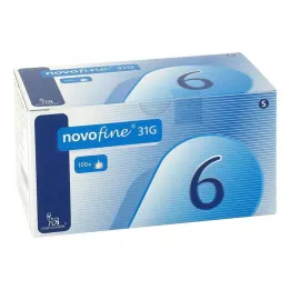 NOVOFINE 6 kanyler 0,25x6 mm, 100 stk