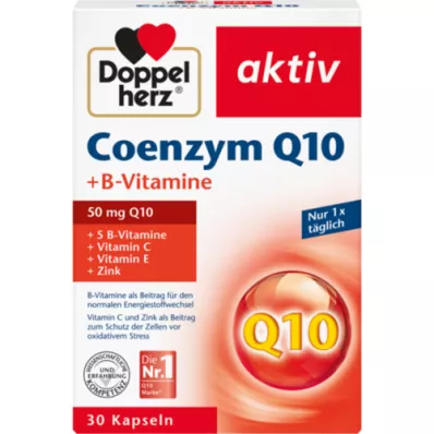 DOPPELHERZ Koenzym Q10+B Vitaminer kapsler, 30 kapsler